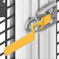 50-010-8 MODULAR SOLUTIONS PART 1/4 TURN L-HANDLE W/ EGRESS SAFETY HANDLE